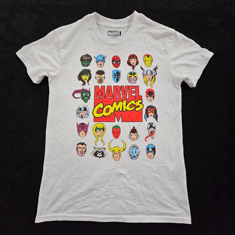 Marvel Comics Isaac Morris White Short Sleeve Cotton Blend T-Shirt Men's S